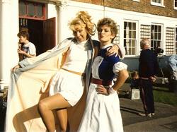 Left to Right: Carla De Wansey, Vicky Facey (nurse uniform) and Johnny Hutch (background)